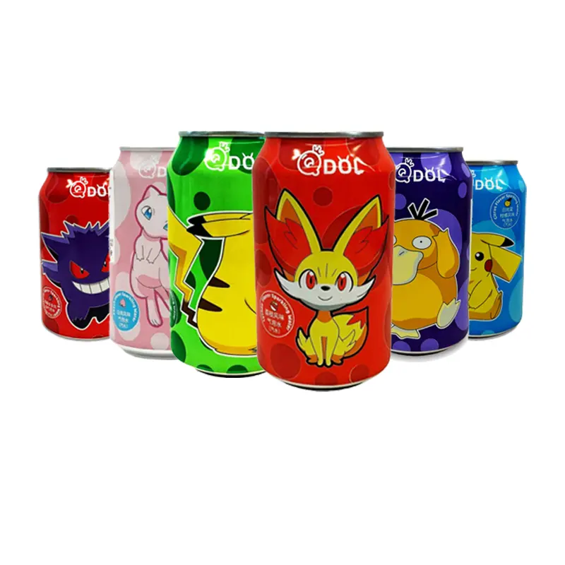 Best selling soda soft Drinks 330ml QDOL fruit flavor sparkling Water Carbonated Soft exotic drinks