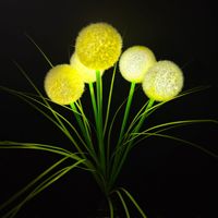 Nouvelle lampe solaire décorative d'extérieur étanche à cinq têtes, motif fleur artificielle, pour jardin