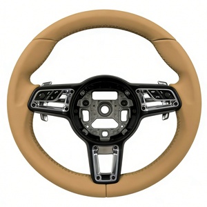 Volante de Cuero para <span class=keywords><strong>Porsche</strong></span> Panamera Cayenne 997.2 991.2 992 958 957 Sport 718 981 991 996 Macan <span class=keywords><strong>Cayman</strong></span> 911 - Product Image 1