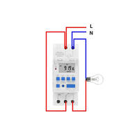 Minuteur numérique LCD 16A à bas prix, 110V-240V, programmable hebdomadaire/journalier 24h/24, IP67, rail DIN, certifié CE, garantie 2 ans