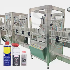 Fully Automatic Aerosol Refillable Spray Can Paint Aerosol Gas Filling Machine for Production Packing Line