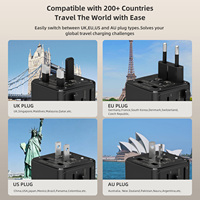 Adaptateur de voyage universel USB Wontravel 2500W Voyage international tout-en-un dans le monde avec prises 3AC