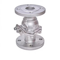 Vanne à boisseau sphérique à bride en acier inoxydable SS304 forgé haute température, personnalisable OEM, pour eau/gaz/huile, DN15-DN50, usage général
