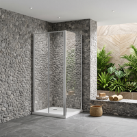 Cabines de douche complètes avec plateau inclus, parois en verre et base en acrylique, cabine de douche intégrée