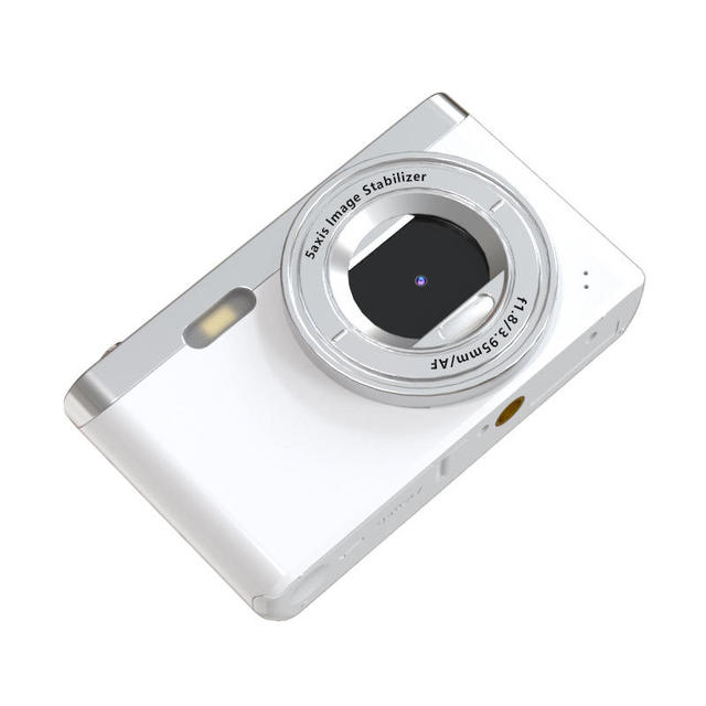Gloss White Compact Digital Camera F1.8 f=3.95mm Auto Focus Lens 5Axis Image Stabilizer Built-In Flash Student Pocket Camera