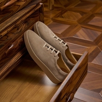 Chaussures Derby en peau de mouton pour hommes, antidérapantes, résistantes à l'usure, solides, respirantes, légères, à lacets, pour la marche quotidienne et les trajets quotidiens