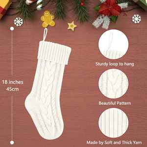 Calcetines Navideños Tejidos al por Mayor con Diseño de Papá Noel, 18 Pulgadas (46 cm), Gran Capacidad - Product Image 4