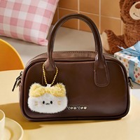 Porte-clés chat en peluche mignon, ornements suspendus en forme de nuage et de perles, pendentif de sac tendance, souvenir apaisant, vente en gros personnalisable