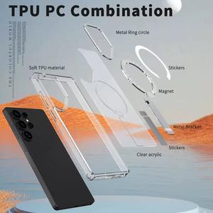 Étui de protection antichute magnétique mat de luxe avec support dissimulé pour S26Ultra S25 S24 S25edge, coque de téléphone portable antichoc - Product Image 5