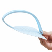 Ensemble de tapettes à mouches en plastique avec long manche, réutilisables, pour la maison, en bleu, vert et rose