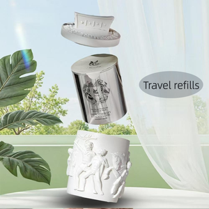 Boîtes en aluminium de style bohème élégantes, cadeaux créatifs et écologiques pour filles, huile essentielle biologique, <span class=keywords><strong>cire</strong></span> de soja, cadeau artisanal, barres de Diwali - Product Image 4