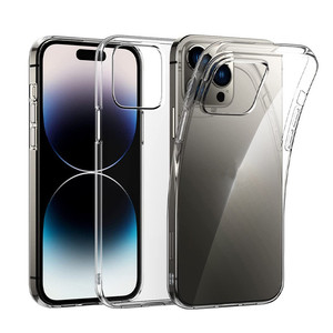 <span class=keywords><strong>Promotion</strong></span> Prix Transparent Clair Anti Choc Doux TPU 1.5mm Cas de Téléphone Portable pour iPhone 15 14 13 16 Pro Max Couverture Arrière - Product Image 3