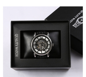 Mới đầy màu sắc duy nhất các tông hộp đồng hồ chất liệu giấy xem trường hợp lưu trữ với PU da gối bên trong hotstamping Logo giá rẻ - Product Image 6