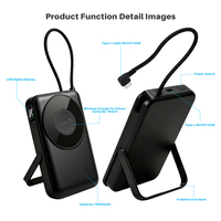 Chargeur portable magnétique 10000 mAh, chargeur de montre sans fil, batterie externe magnétique sans fil