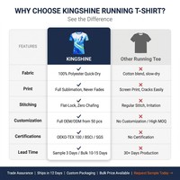 T-shirts de sport pour hommes en polyester anti-boulochage de qualité supérieure, à manches courtes, pour jeunes, sublimation, séchage rapide