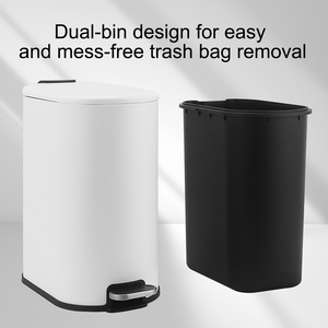 <span class=keywords><strong>Cubo</strong></span> de <span class=keywords><strong>Basura</strong></span> para <span class=keywords><strong>Baño</strong></span> de 10L con Escobilla, Contenedor de <span class=keywords><strong>Basura</strong></span> Pequeño y Elegante, Diseño Delgado, Juego de <span class=keywords><strong>Baño</strong></span> Blanco para Interiores del Hogar - Product Image 4
