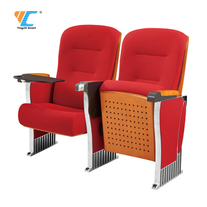 Fournisseur chinois Chaises de salle de conférence de cinéma de luxe populaires Chaises d'église <span class=keywords><strong>en</strong></span> tissu avec table à écrire - Product Image 5