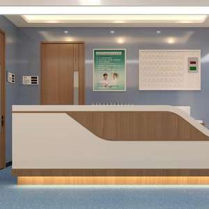 โต๊ะต้อนรับสีขาวแบบทันสมัยสำหรับใช้ในห้างสรรพสินค้าแผนกต้อนรับส่วนหน้าร้านสำนักงานสำนักงาน - Product Image 6