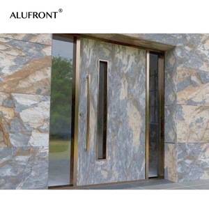 ALUFRONT Fábrica China Produce Puertas de Acero de Seguridad de Alta Calidad <span class=keywords><strong>a</strong></span> Precio Económico y Puertas de Entrada Exteriores de Acero de Seguridad para Edificios - Product Image 6