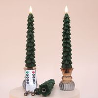 Nouvelle Arrivée Bougie LED Créative pour Arbre de Noël, Décoration de Pâques et de Noël, Fonctionnant sur Piles, avec Minuteur, Effet Scintillant, Écologique