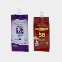 Somewang vente en gros Mini bec thermoscellé quatre côtés Sachet cosmétique pochette en aluminium pour crème solaire masques faciaux Lotion crème pour les yeux