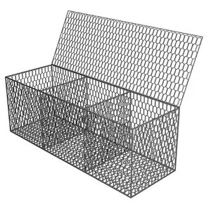 Factory Prices 80x100mm 2x1x1 Pvc Galfan Galvanized hexagonal gabion box prices from china