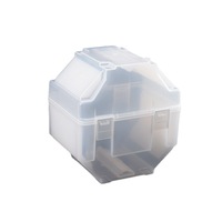 Boîte de transport antistatique MSK pour plaquettes de silicium de 12 pouces, conteneur octogonal en PP, cadre de transport pour plaquettes de silicium, noir transparent