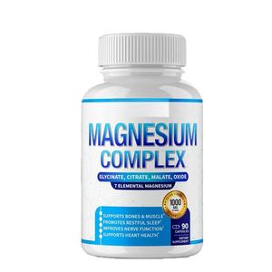 Capsule di Magnesio, Zinco, Calcio e <span class=keywords><strong>Vitamina</strong></span> <span class=keywords><strong>D3</strong></span> con Etichetta Privata, 1000 mg, Integratore per la Salute del Cervello, Capsule di Citrato di Magnesio - Product Image 1