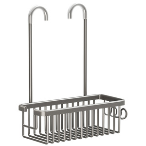 Bathroom <b>Storage</b> Rack <b>Rectangular</b> Hanging <b>Basket</b> No Drilling Shower Room Toilet Organizer Durable Wall Mounted - Product Image 5