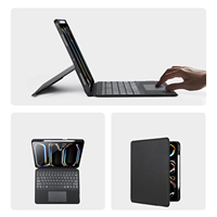 Clavier détachable 2-en-1 pour iPad Pro 13, support réglable, 4 angles de vision, porte-crayon, vente en gros