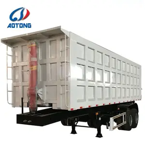 Tugas berat 3 poros belakang Tipper/pembuangan Semi Trailer/kotak Trailer pabrikan