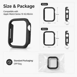 Coque de protection en PC anti-rayures, antichoc, design creux, installation facile, compatible avec <span class=keywords><strong>Apple</strong></span> <span class=keywords><strong>Watch</strong></span> S10 S11, modèle CS003 - Product Image 6
