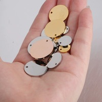 YWXS Vente en gros de plaques rondes en acier inoxydable poli miroir 6-30mm pour bijoux, colliers, accessoires, pendentifs DIY