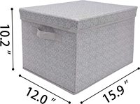 Panier de collecte de capacité en polyester avec poignée pour placard garde-robe stockage boîte de rangement en tissu à linge