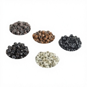 Silicone Micro Links <b>Bead</b> Hair <b>Extension</b> for I/U Tip 3.0mm Strong Hold Commercial Use 100 pcs - Product Image 2