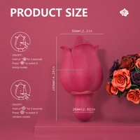 Deluxe Rose Zungenvibrator-Set Multifrequenz Klitoris- und Brustwarzen-Massagegerät Silikon Wasserdichtes Sexspielzeug für Frauen