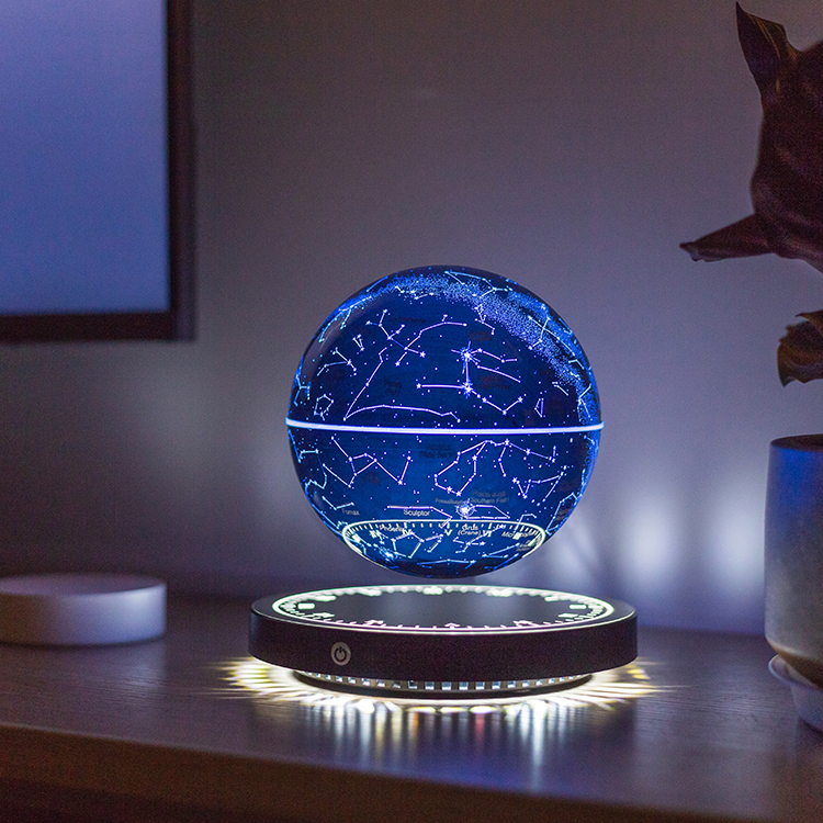 Amazon Best Seller RGB Led Bedroom Baby Night Rechargeable Touch Control 14cm Magnetic Levitation Star Starry  Bedroom Light