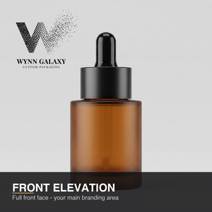 Amber Glass <b>Dropper</b> <b>Bottle</b> Ribbed Textured Grip Anti Slip Wet Hand Bathroom Shower Safe Packaging Container Knurled Supplier - Product Image 1