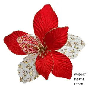 Venda quente 25cm Artificial Natal Flores Decorações Flores Ornamentos