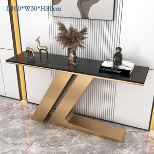 Mesa de Hall de Luxo Leve, Moderna e Simples, Mesa Muito Estreita, Armário Decorativo Minimalista Italiano com Placa de Rocha - Product Image 5