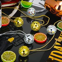 2023 Offre Spéciale 50mm Disco Ball Collier Bar Dance Hall Disco Party Favors Collier De Perles En Gros