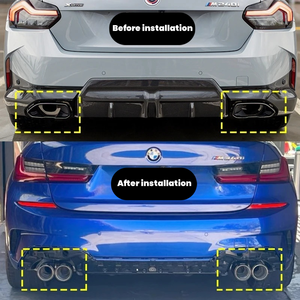 Terminale di Scarico DEX per M240i M340i M440i G20 G21 G23 G42, Stile Performance, in Fibra di Carbonio, Quadruplo, con Punte Silenziatore e Tubo di Coda - Product Image 4
