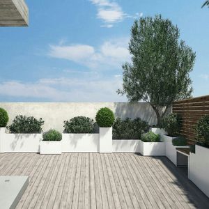 Jarrón para exterior de acero galvanizado H156, contenedor de <span class=keywords><strong>cultivo</strong></span> de verduras resistente a la oxidación para granja, jardín, hogar, Patio, Hotel, Parque - Product Image 1