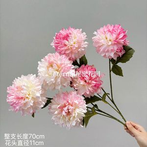 ดอกโบตั๋นประดิษฐ์สีแดงแบบกลีบสองชั้นสำหรับตกแต่งงานแต่งงานจาก Secret Garden - Product Image 2
