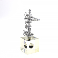 Trofeo Metálico con Forma de Árbol de Navidad, Premio Personalizado para la Industria Petrolera