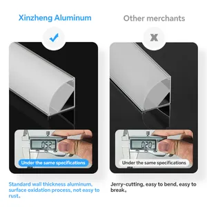 45 Degree Corner Aluminum Profile <strong>Led</strong> Strip Light Aluminum Channel <strong>Led</strong> Aluminum Profile With Black White <strong>Diffuser</strong> - Product Image 3