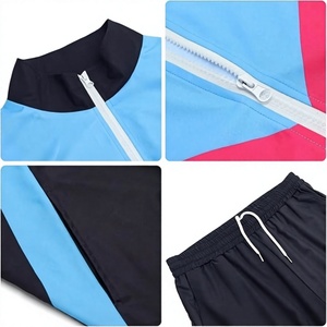 Survêtement Homme Color Block Manches Longues Zippé Coupe-Vent Sportif Respirant en Polyester pour le Printemps Coupe Classique - Product Image 5