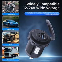 Cargador Rápido para Coche con Doble Puerto USB, 12V-24V, QC 3.0, Tipo C, PD, DC 12V, 2 Puertos QC 3.0, Montaje en Coche, USB C PD, Puertos USB Duales