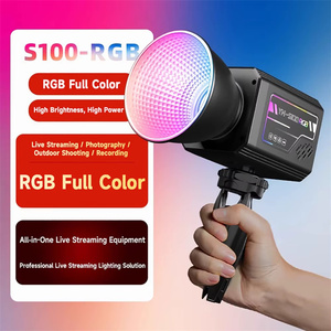 Luz LED COB RGB Profesional Recargable de 60W para Fotografía Continua, Montura Bowens, Iluminación de Estudio para Video HD y Transmisión en Vivo - Product Image 1