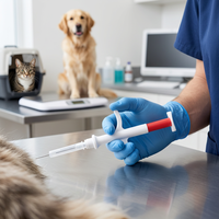 Microchip de Vidrio RFID ISO11784 FDX-B 134.2KHz para Implante en Animales, para la Identificación de Mascotas y Ganado